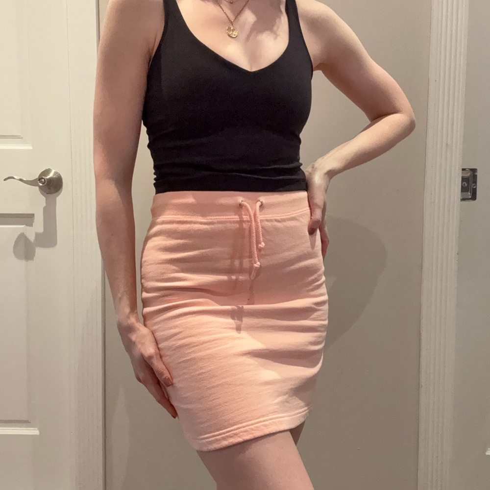 Peach Drawstring Skirt